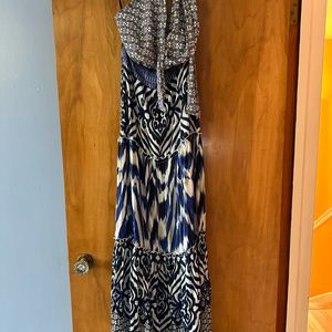 Blue Patterned Women's Dress